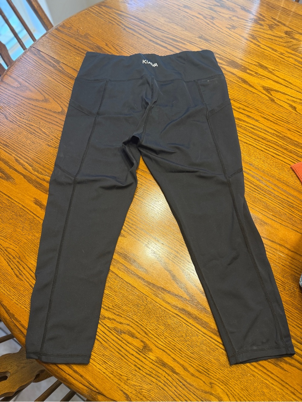 KIAVA Black Womens Performance Leggings